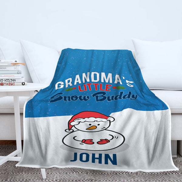 Grandma s Little Snow Buddies Personalized Blanket