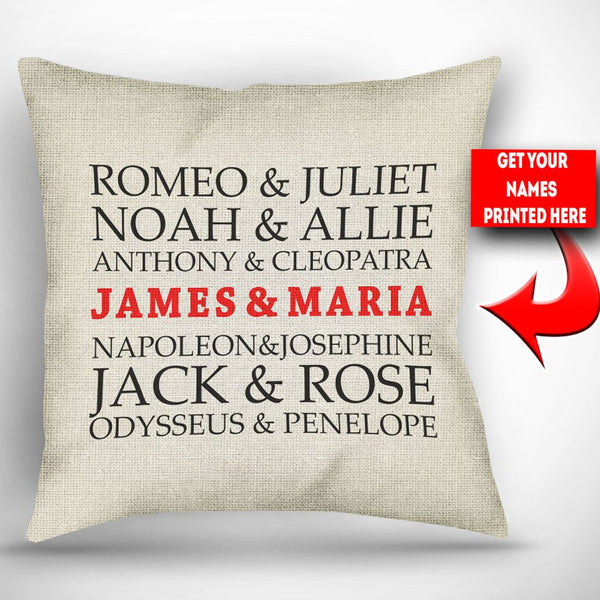 Personalized 18x18 Throw Pillow - Romantic Expressions