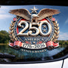 USA 250th Anniversary Eagle Car Window Decal Sticker — 1776-2026 Patriotic Vinyl | Truck, SUV, Car