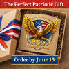 USA 250th Anniversary Eagle Car Window Decal Sticker — 1776-2026 Patriotic Vinyl | Truck, SUV, Car