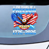 USA 250th Anniversary Eagle Car Window Decal Sticker — 1776-2026 Patriotic Vinyl | Truck, SUV, Car
