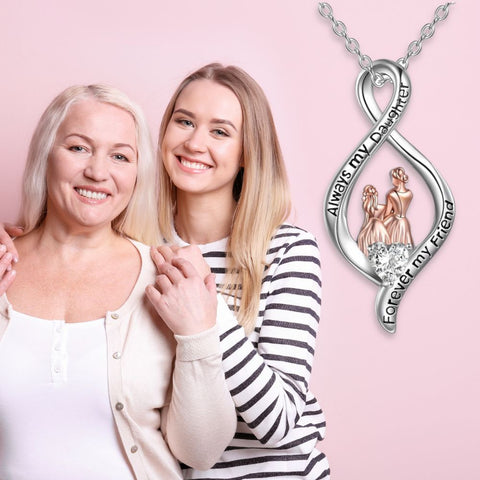 Always My Daughter Forever My Friend Sterling Silver Necklace