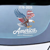 USA 250th Anniversary Eagle Car Window Decal Sticker — 1776-2026 Patriotic Vinyl | Truck, SUV, Car