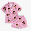 Personalized Face & Name Ice Silk Pajama Set