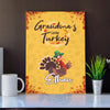 Grandma’s Little Turkey Personalized Wall Art Canvas