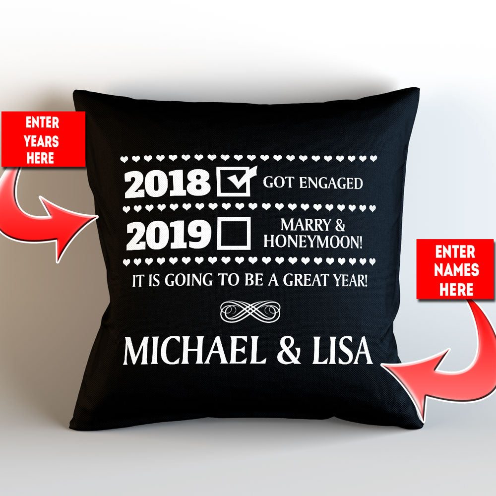 It's Going to Be A Great Year Personalized  Throw Pillow Cover - 18" x 18"