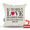 All You Need is Love and Grandkids Personalized Throw Pillow Cover - 18
