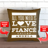 All You Need is Love Personalized Throw Pillow Cover - 18