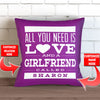 All You Need is Love Personalized Throw Pillow Cover - 18