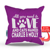 All You Need is Love and a Cat - Personalized Throw Pillow Cover - 18