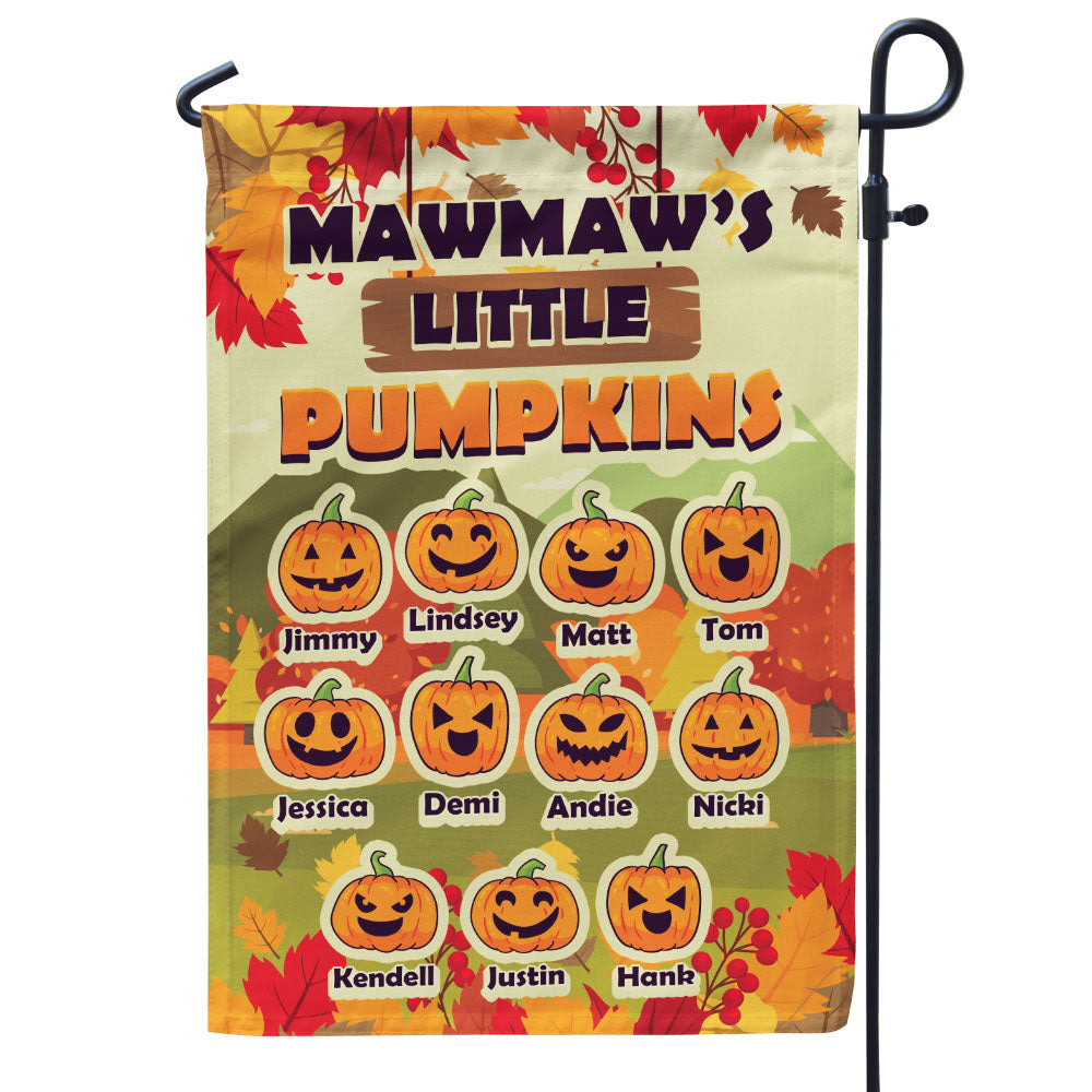 Grandma’s Little Pumpkins Fall Personalized Flag