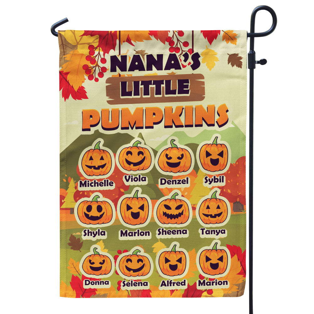 Grandma’s Little Pumpkins Fall Personalized Flag