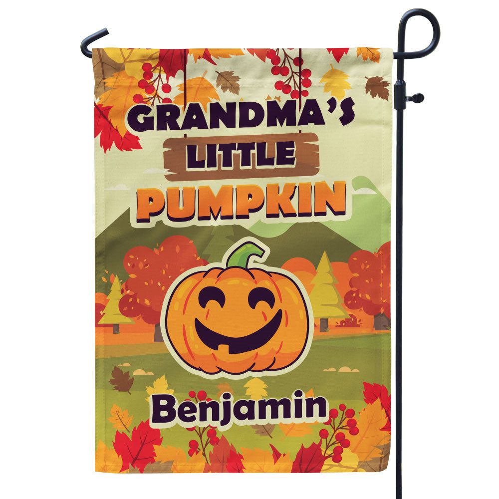 Grandma’s Little Pumpkins Fall Personalized Flag