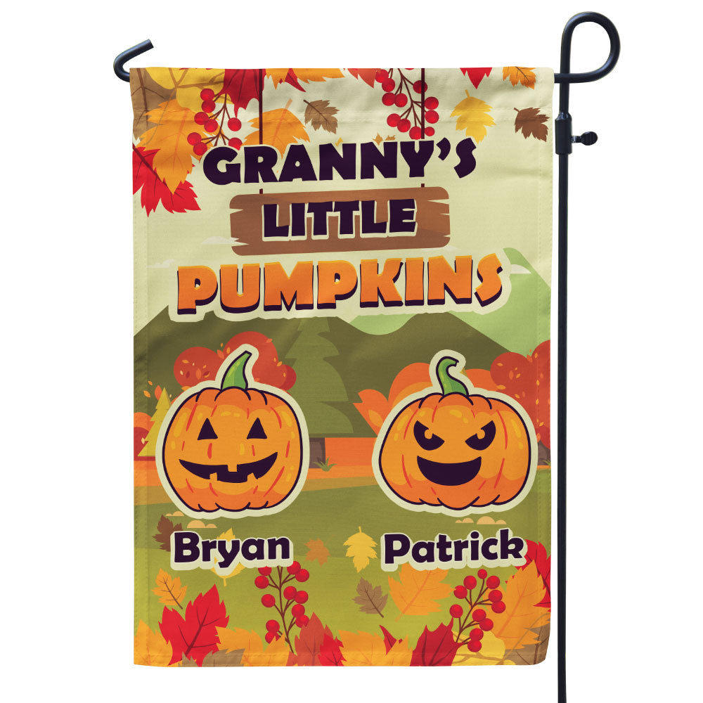 Grandma’s Little Pumpkins Fall Personalized Flag