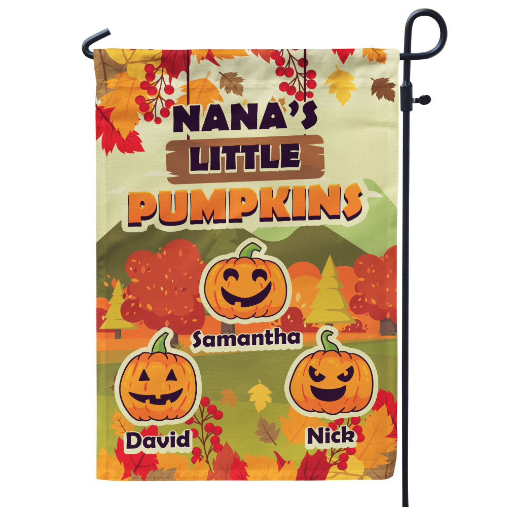 Grandma’s Little Pumpkins Fall Personalized Flag