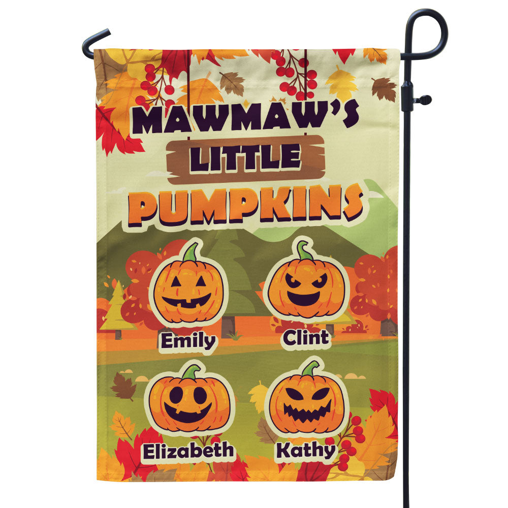 Grandma’s Little Pumpkins Fall Personalized Flag