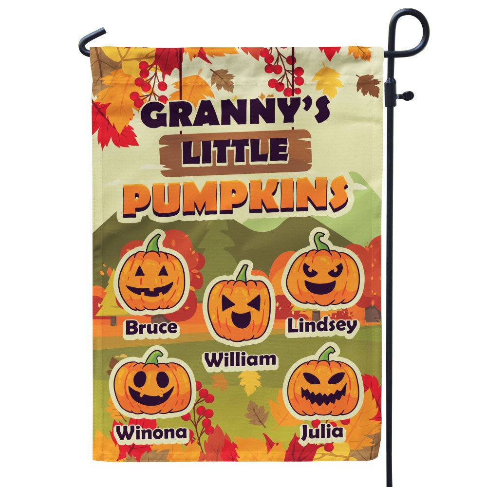 Grandma’s Little Pumpkins Fall Personalized Flag