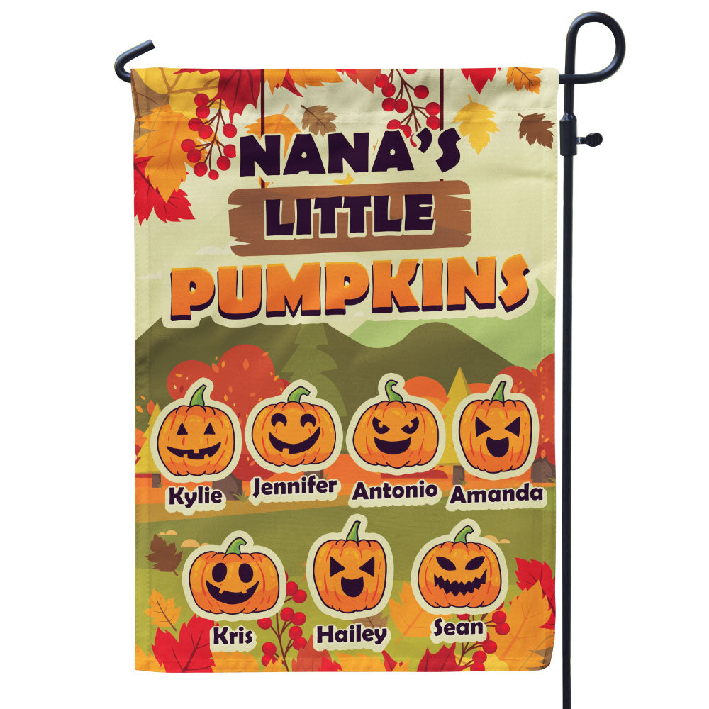 Grandma’s Little Pumpkins Fall Personalized Flag