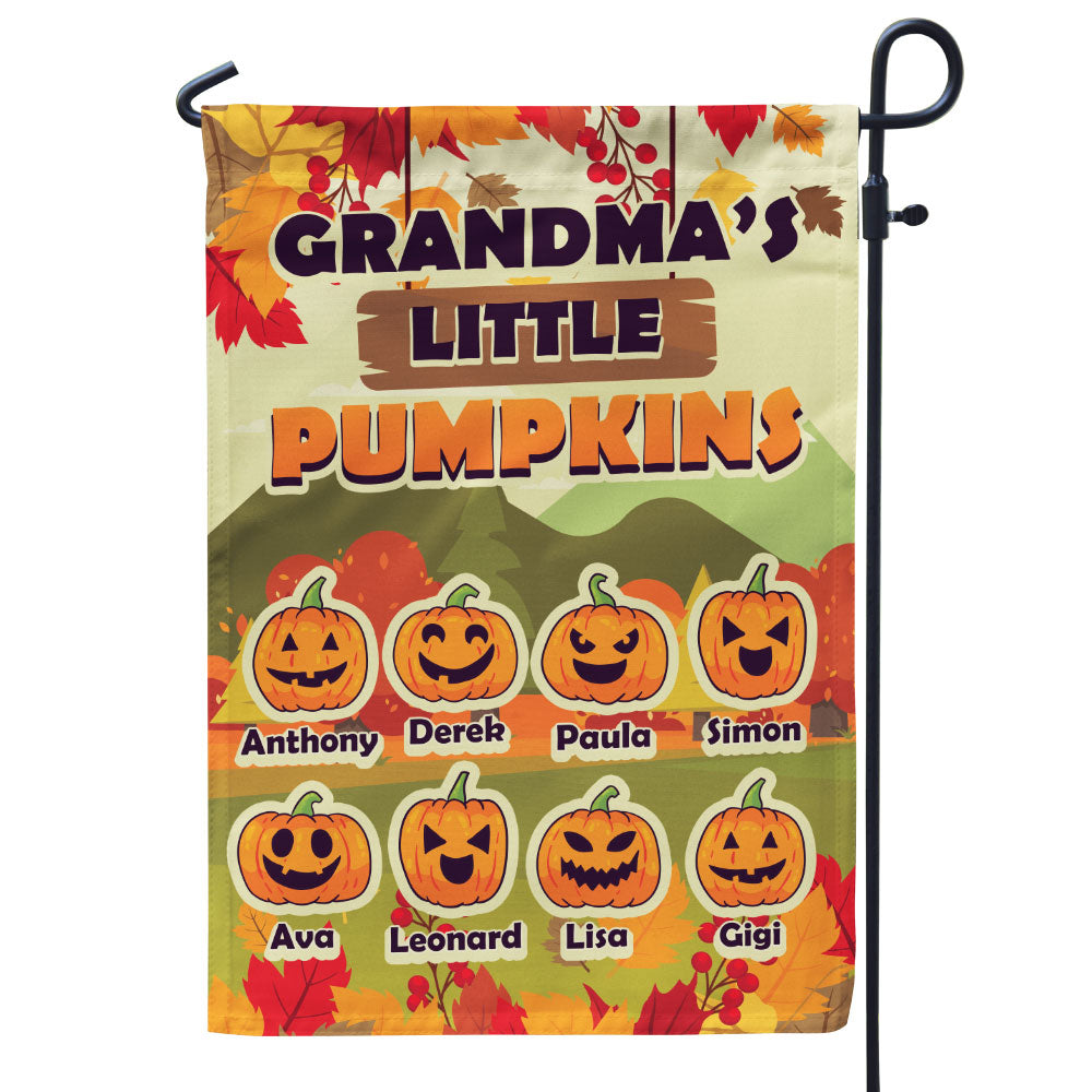 Grandma’s Little Pumpkins Fall Personalized Flag