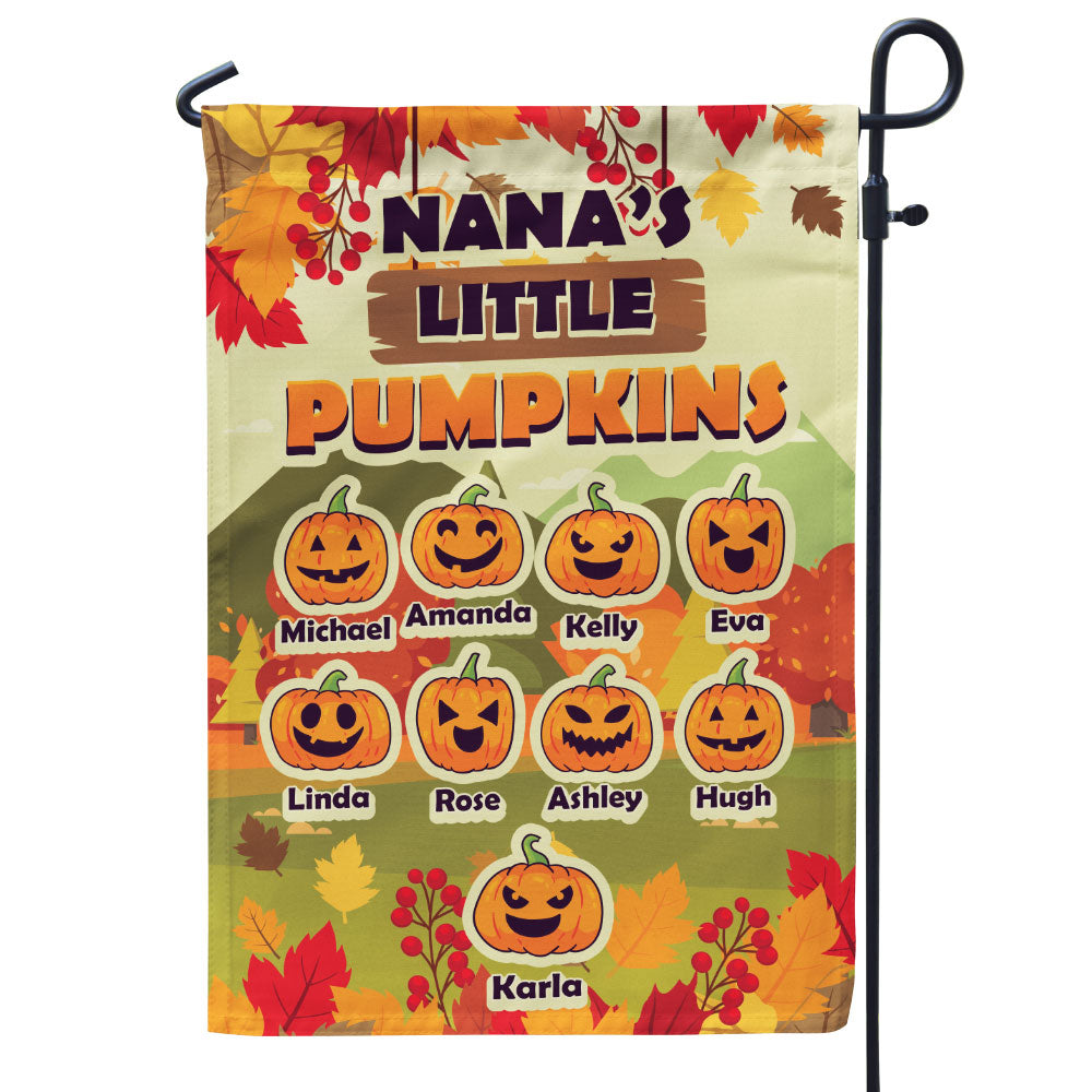 Grandma’s Little Pumpkins Fall Personalized Flag