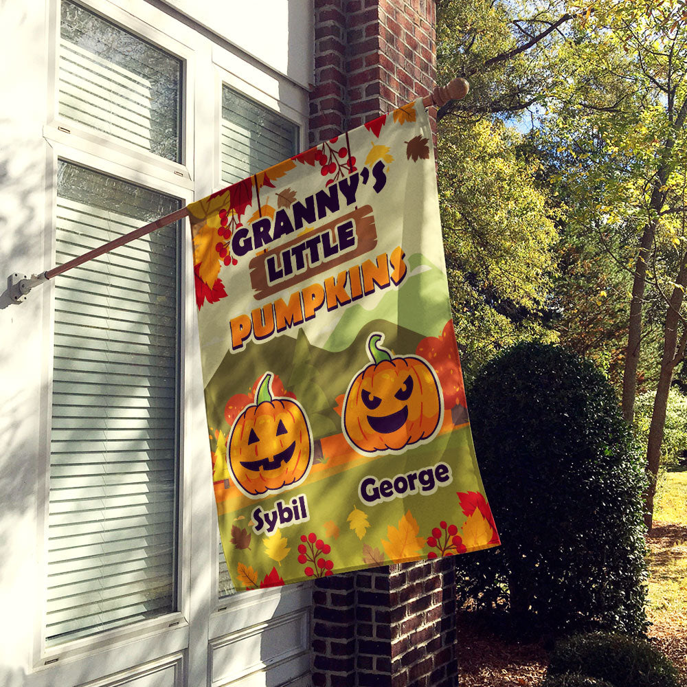 Grandma’s Little Pumpkins Fall Personalized Flag