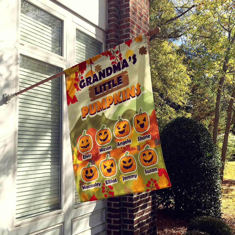 Grandma’s Little Pumpkins Fall Personalized Flag