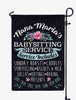 Grandma's Baby-Sitting Services Personalized Flag