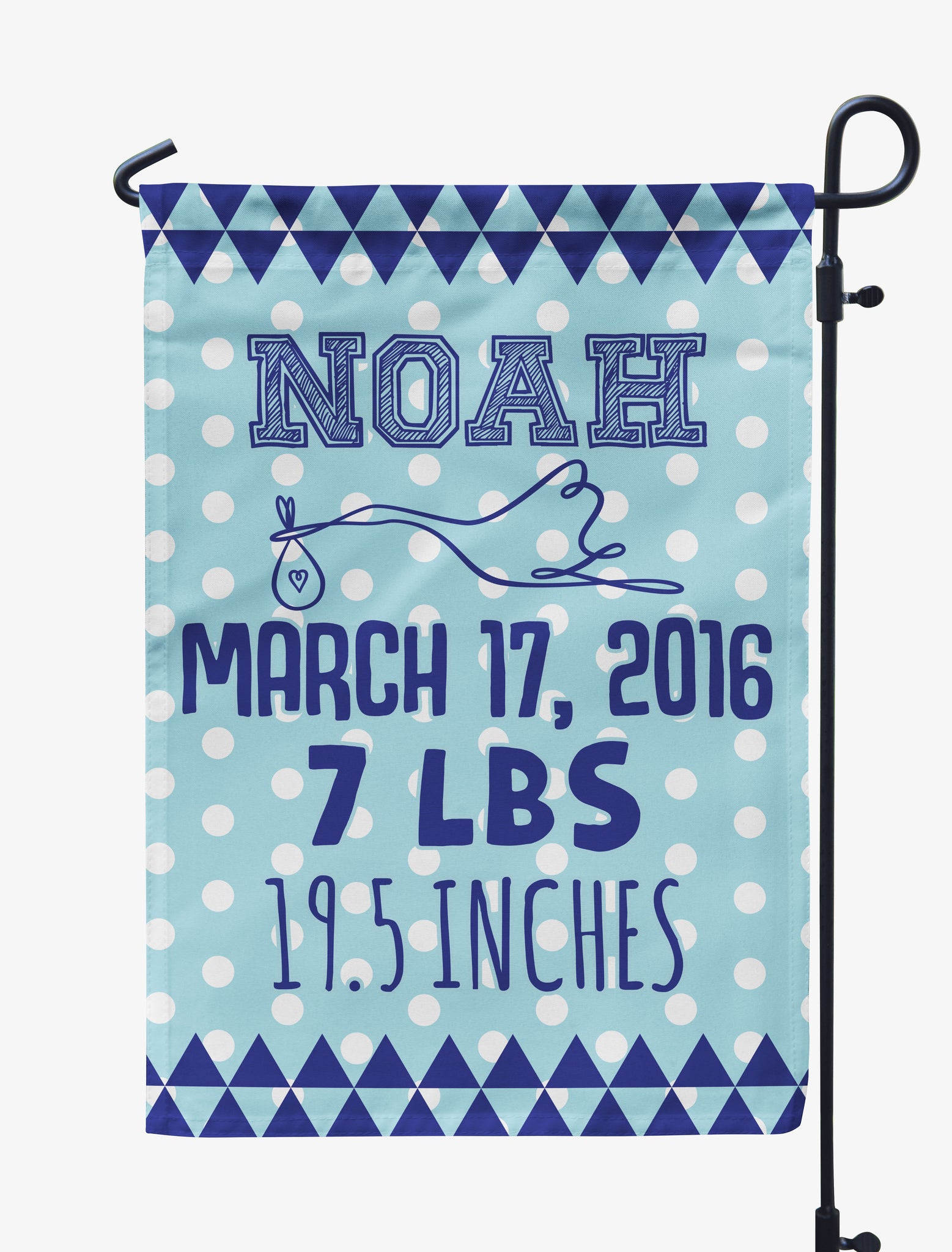 Baby Announcement Personalized Flag