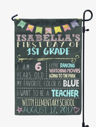 Back to School Personalized Flag