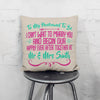 Can't Wait For Happily Ever After Personalized Throw Pillow with Insert