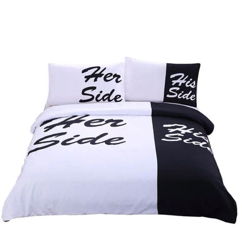 Her Side His Side Duvet Cover