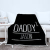 Daddy Raised Personalized Blanket