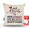 Deployment Strong Personalized Throw Pillow Cover - 18