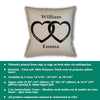 Husband and Wife Personalized Throw Pillow with Insert