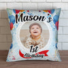 First Birthday Photo Personalized Throw Pillow Cover - 18