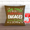 Our First Christmas Engaged Personalized Throw Pillow Cover - 18