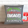 Our First Christmas Engaged Personalized Throw Pillow Cover - 18