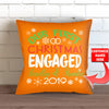 Our First Christmas Engaged Personalized Throw Pillow Cover - 18