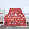 Our First Valentine's Together Personalized Blanket - Style 1