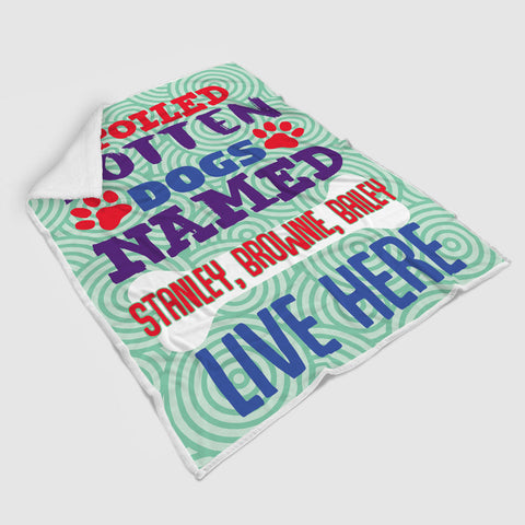 Spoiled Rotten Dog Premium Berber Fleece Personalized Blanket