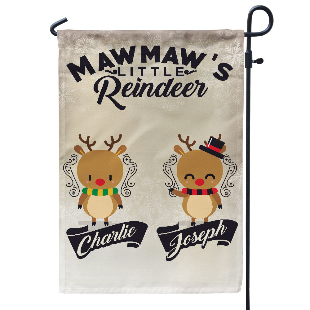 Grandma’s Little Reindeer Personalized Flag