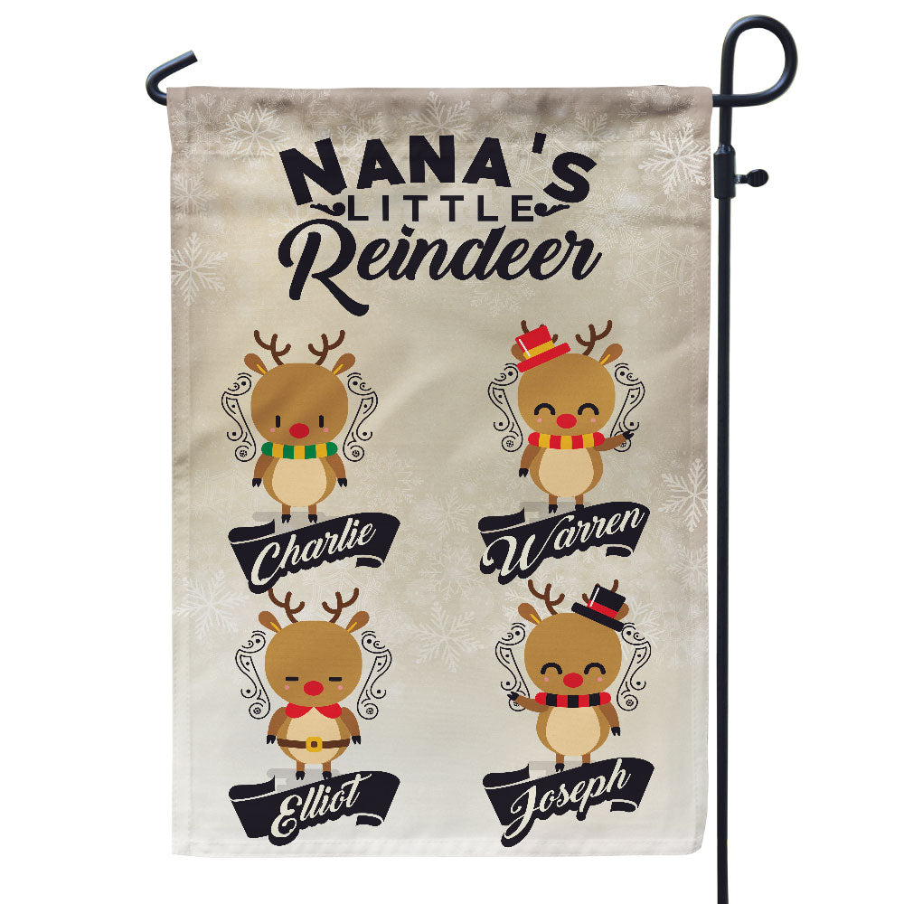 Grandma’s Little Reindeer Personalized Flag