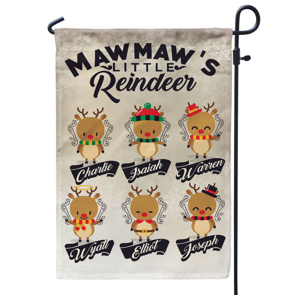 Grandma’s Little Reindeer Personalized Flag