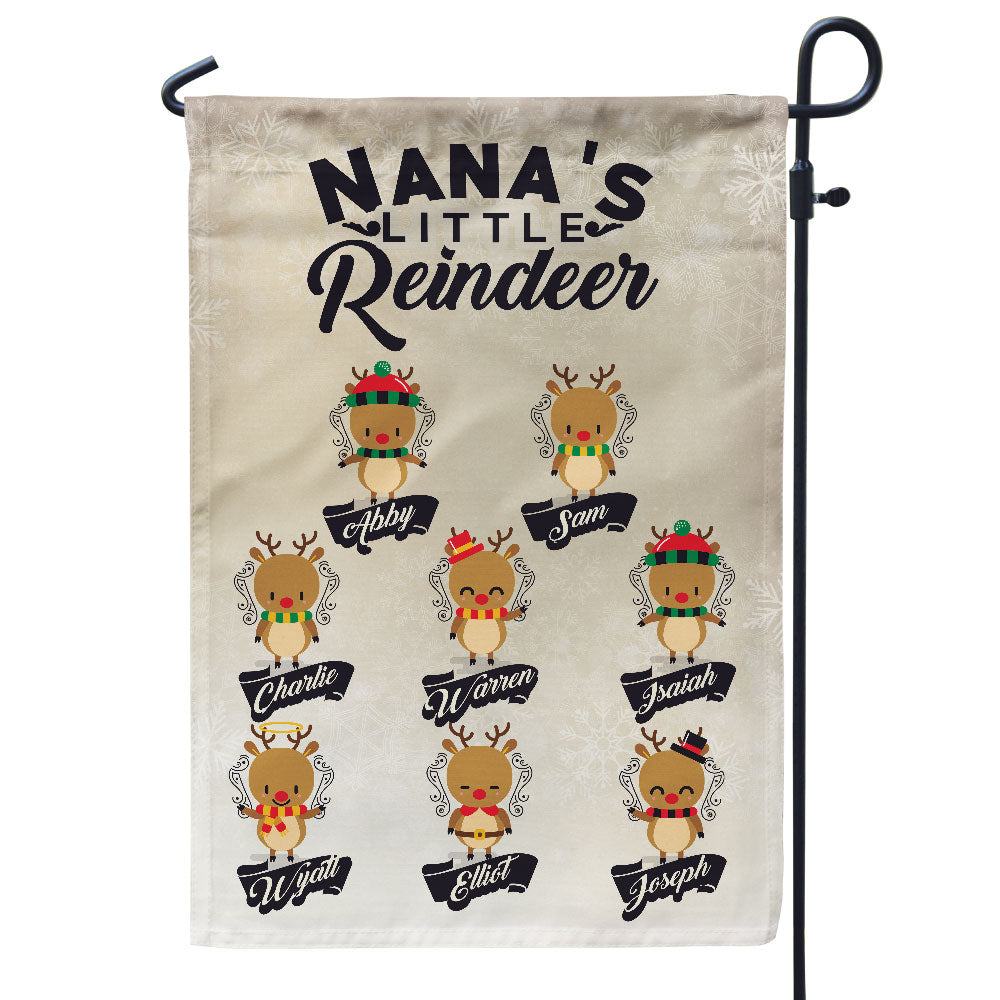 Grandma’s Little Reindeer Personalized Flag