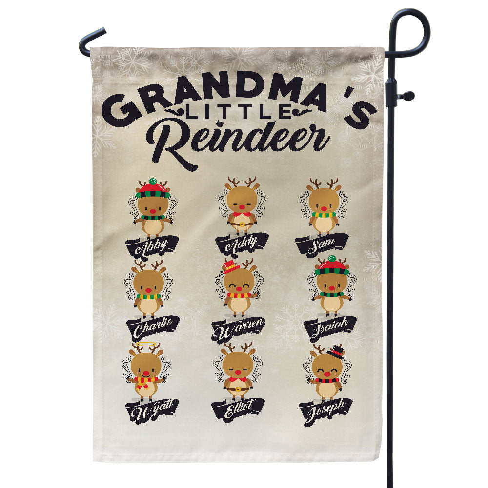 Grandma’s Little Reindeer Personalized Flag