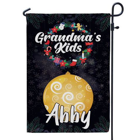 Grandma’s Ornaments Personalized Flag