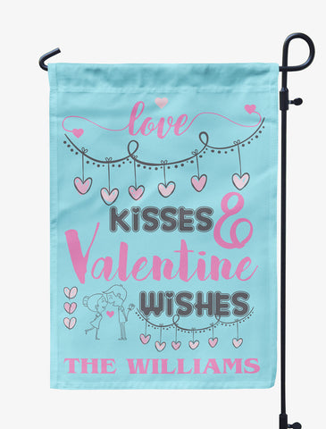 Valentines Wishes Personalized Flag