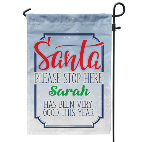 Santa They Have Been Good Christmas Personalized Flag