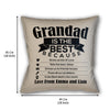 Grandad is The Best Personalized Throw Pillow with Insert