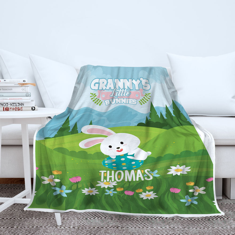 Grandma’s Bunnies Personalized Blanket